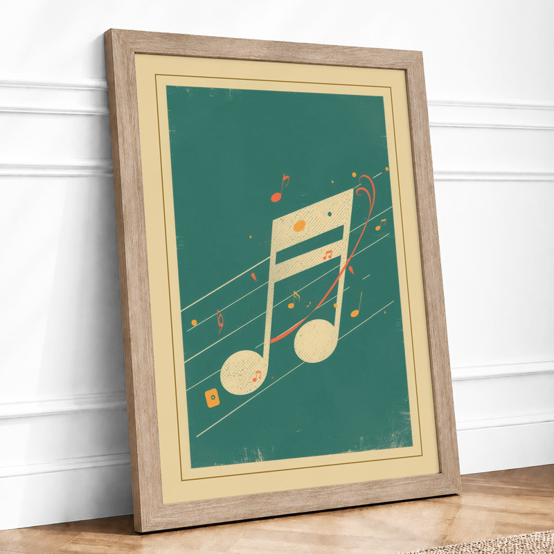 Musical Chairs Art Deco - Framed Print, Oak, A3 - 42.0 x 29.7 cm