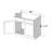 CASAINC Ready-to-Assemble White Shaker Kitchen Sink Base Cabinet W36" X H34.5" X D24"（False Drawers）