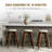 Odin Swivel Backless Counter Height Bar Stools With Metal Footrest & Fabric Cushion, Modern Solid Wood Counter Stools for Kitchen Island, Indoor Pub, Dining Room-1145952121-1145952120