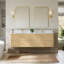 Meuble-lavabo mural double 72 po en chêne scandinave Francesca-134576939-134576940-134576944