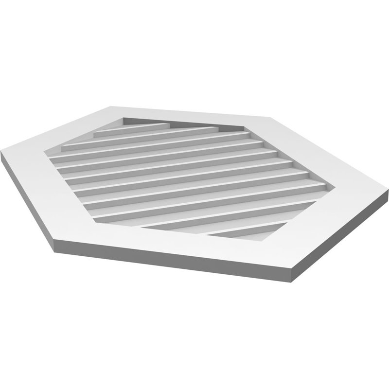 Ventilé vertical à pignon vertical en uréthane 9/12, H 1 po x l 26 po x L 40 po