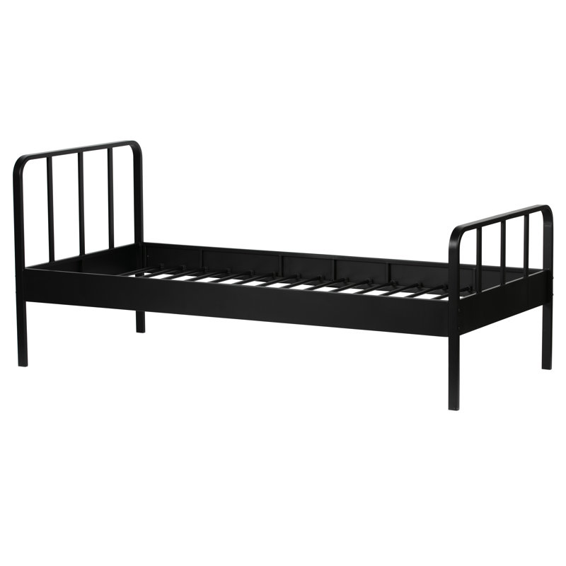 Runyan Solid Wood Bed, Black