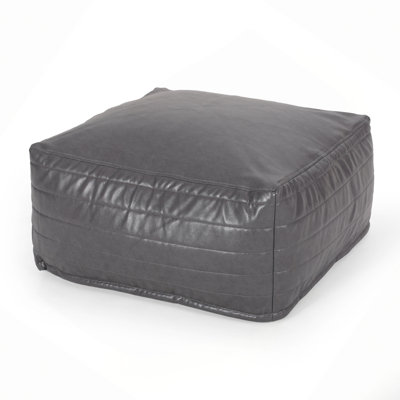 Repose-pieds rectangulaire en similicuir Bambo