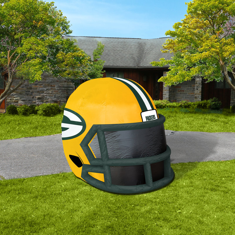 Casque gonflable Sporticulture NFL Green Bay Packers de 1,20 m avec lumières DEL et souffleur intégré - Décoration idéale pour la pelouse, le jardin et les fêtes dans la cour