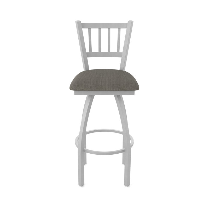 810 Contessa Swivel Stool, Anodized Nickel, Fabric-Graph Chalice, Extra Tall (36" Seat Height)