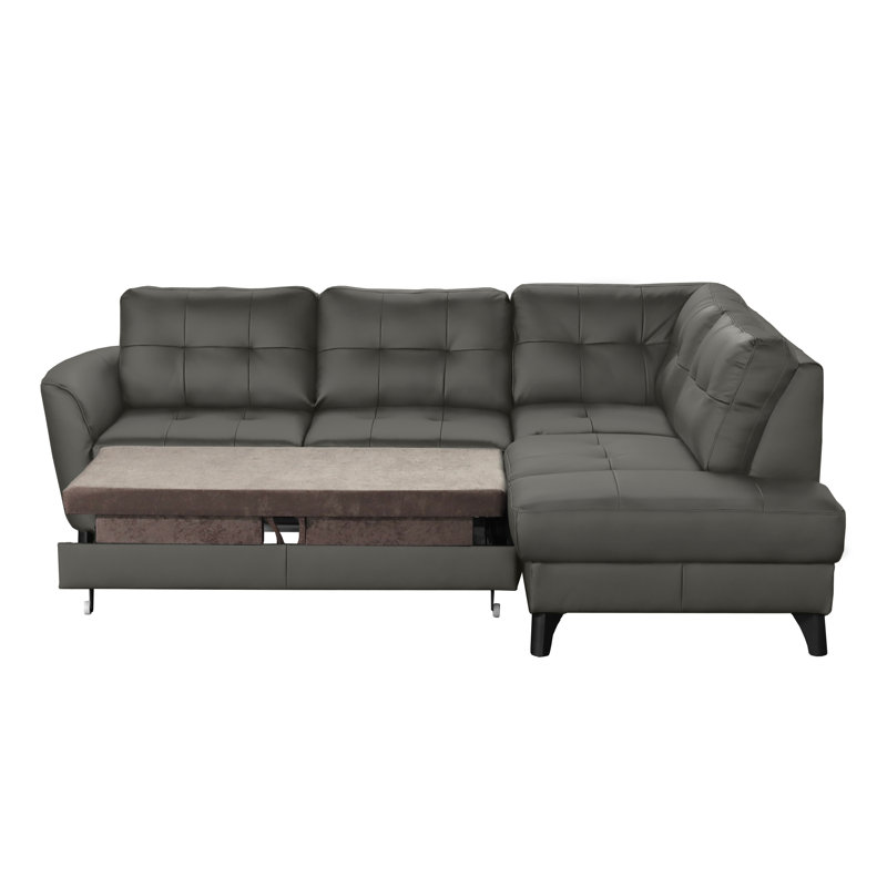 Hunnewell Sleeper Corner Sofa, Right Hand Facing, Dark Gray