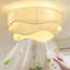 Ventilateur de plafond en cage 20 po avec abat-jour en tissu, ensemble d'éclairage et télécommande Boho