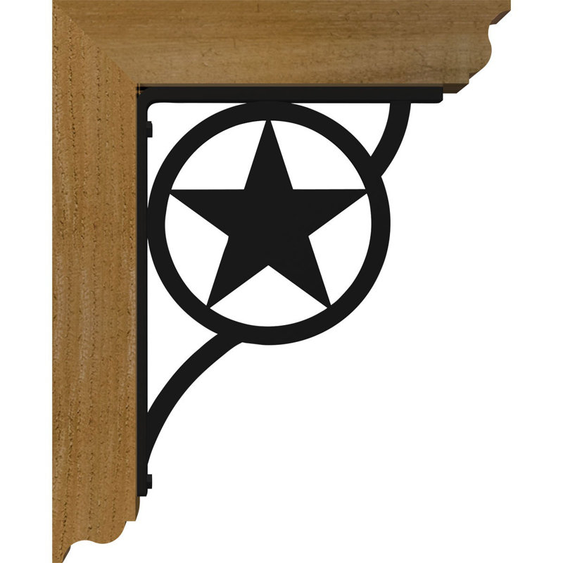 Support à fer simple Austin 4 "traditionnel, H 14 po x P 11 1/2 po, Cèdre rouge de l'Ouest l 4 po x T 2 po (sciage br