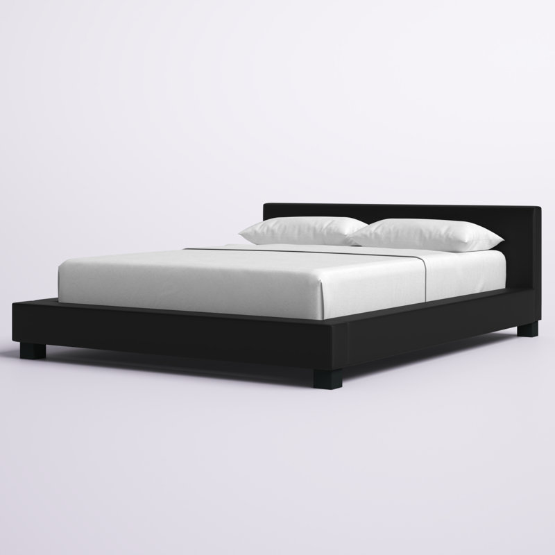 Anabell Upholstered Platform Bed, Queen, Black