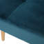 Velours bleu sarcelle Mid-Century moderne avec pieds et accents en bouleau massif, pieds de style 30,5 x 30,5 x 17, texture, pouces