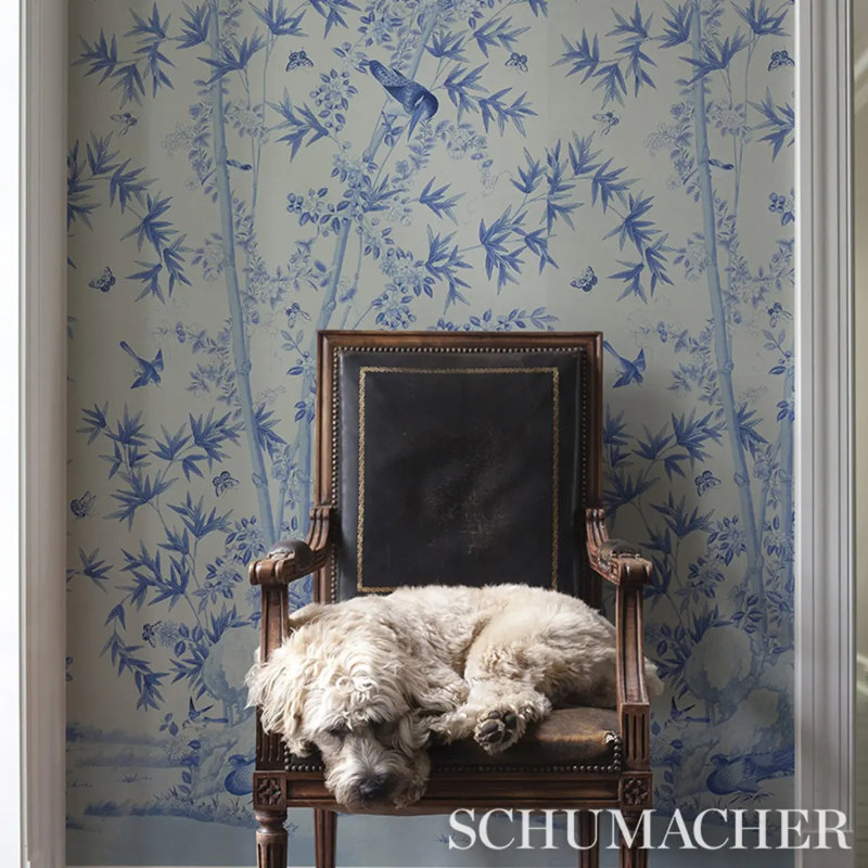 Schumacher x Miles Redd Brighton Pavilion Panel, Blue