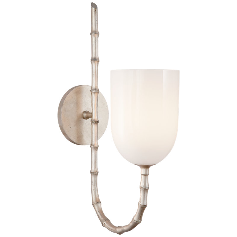 AERIN Edgemere Wall Light, Burnished Silver Leaf