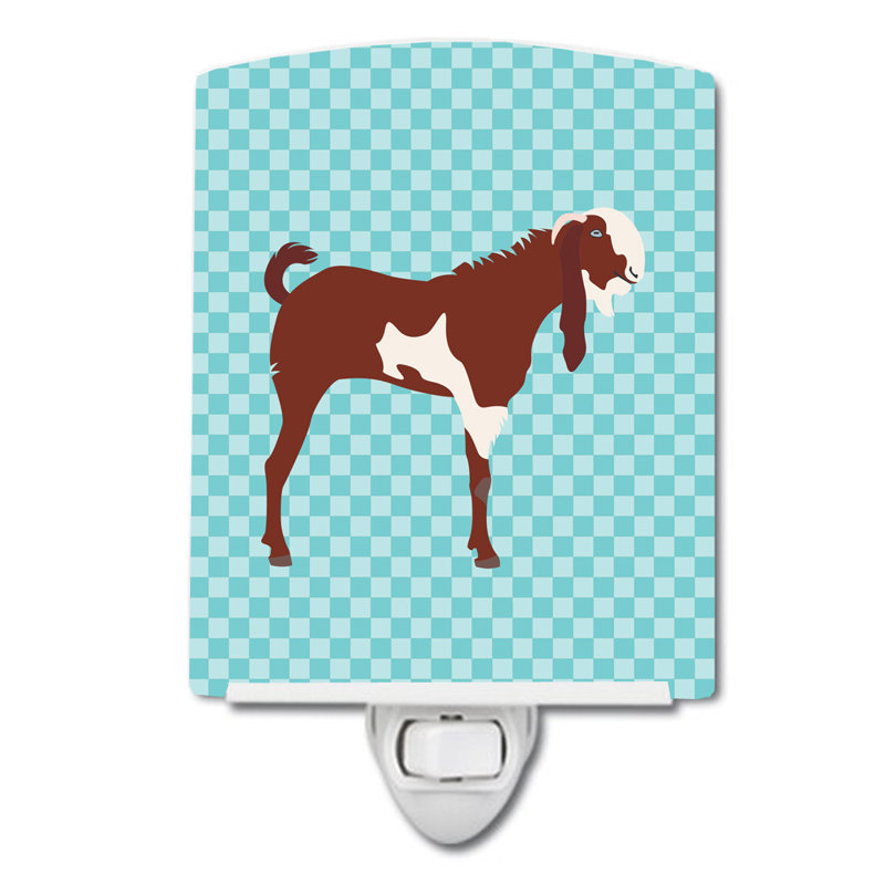 Jamnapari Goat Check Ceramic Night Light