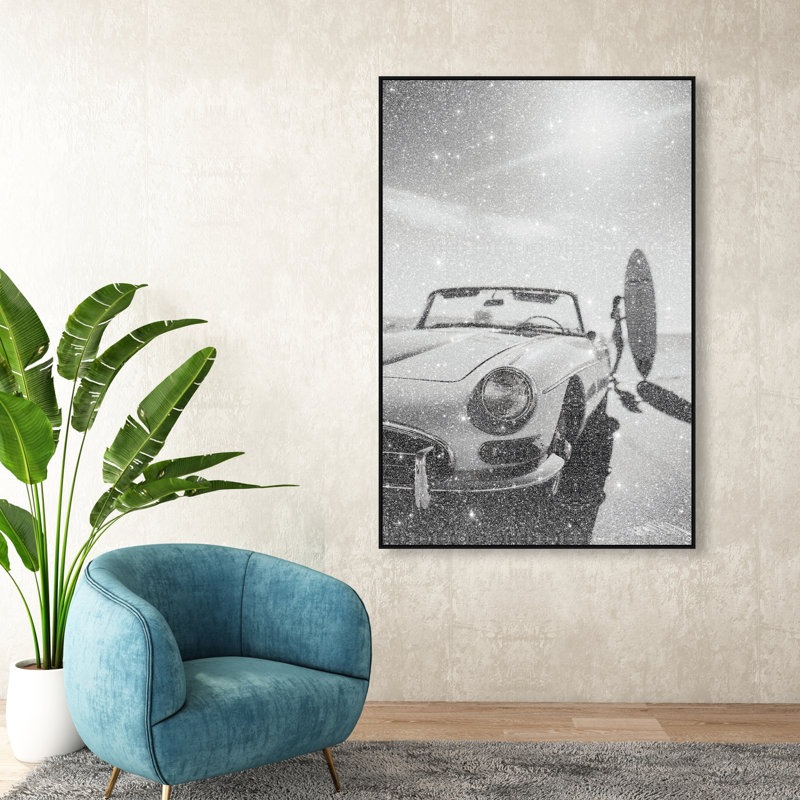 Coast Drift Print by Oliver Gal, 37"H x 55"W, Black Floater Frame