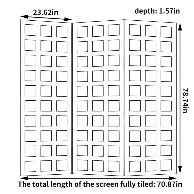 Fromm, 78.74" H x 70.87" W x 1.57" D