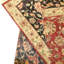 Hand Knotted Wool Oriental Area Rug in Red And Black