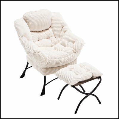 Méridienne moderne avec repose-pieds, accoudoirs et poche latérale, parfaite pour les petits espaces et la détente