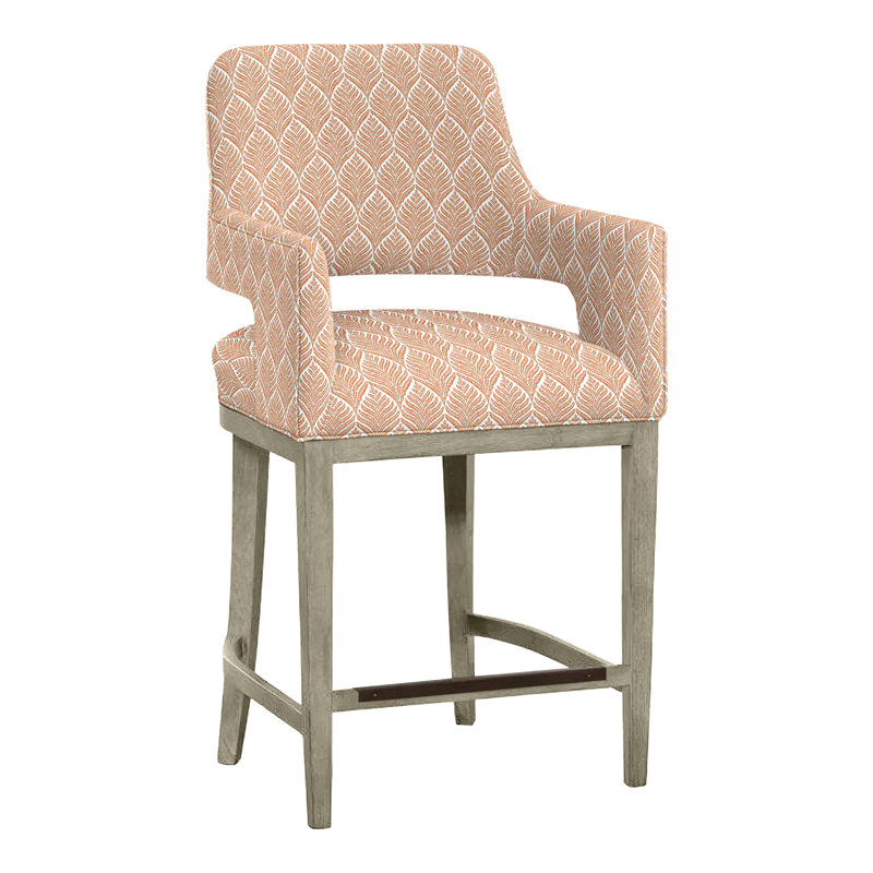 Tabouret de bar et de comptoir Josie, Amande chamois, Perigold Linnaeus Clay