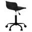 Chaise de bureau ergonomique à hauteur réglable, aspect cuir noir, pivotante, assise rembourrée en mousse, réglable.
