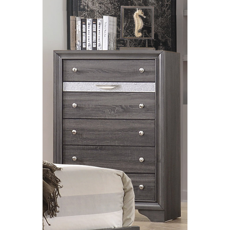 Commode 6 tiroirs Smartt, Gris