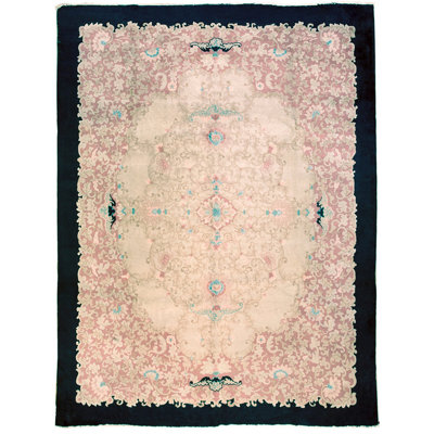 Antique Peking Chinese Beige 1920s Rug