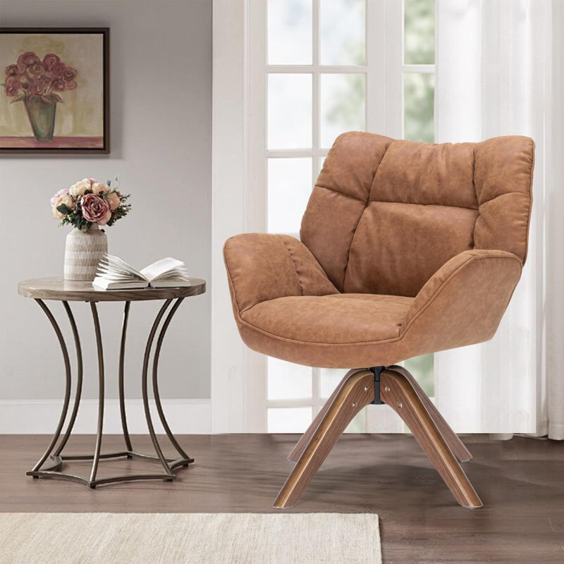 Fauteuil d'appoint moderne en similicuir