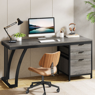 Bureau d'ordinateur à 3 tiroirs Syasia