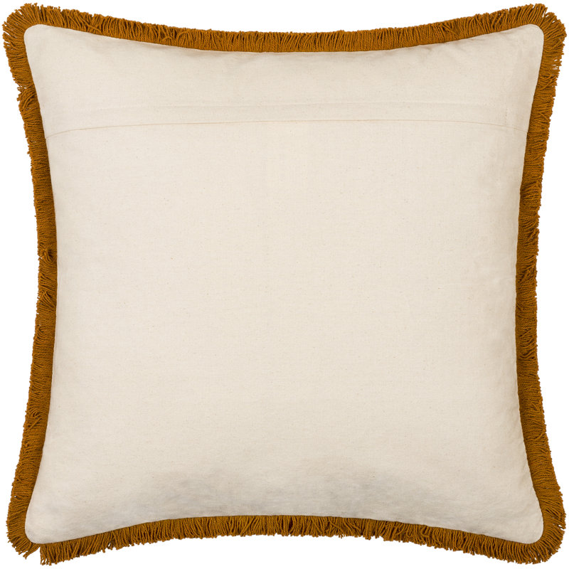Coussin 100% coton Kava, rouille, Duvet, 20 po x 20 po