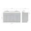 Meuble-lavabo double autoportant 60 po avec plateau en quartz Abell-94003718