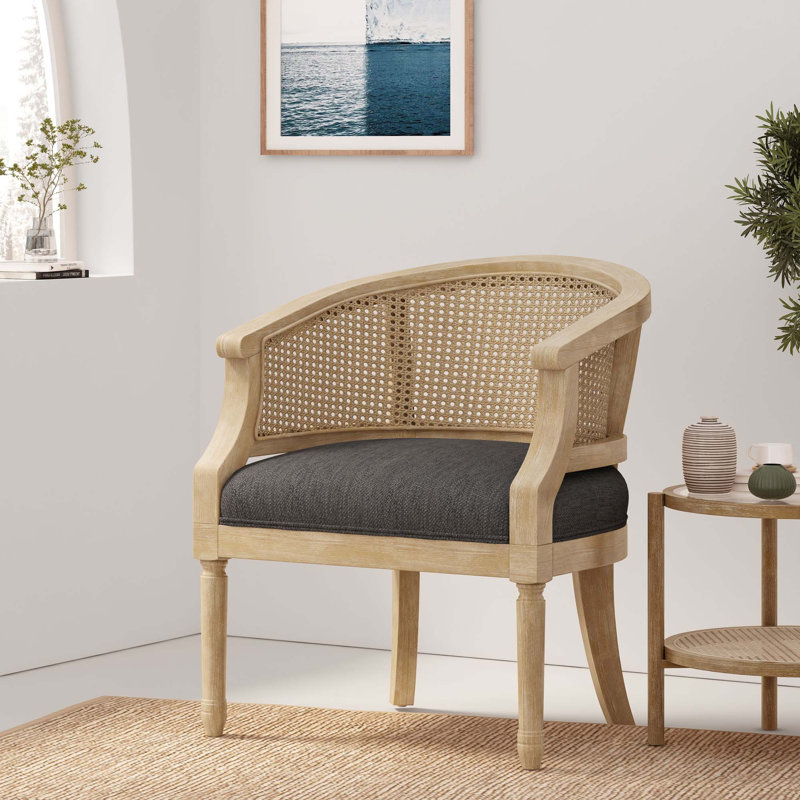 Chaise d'appoint en bois d'hévéa, Gris anthracite