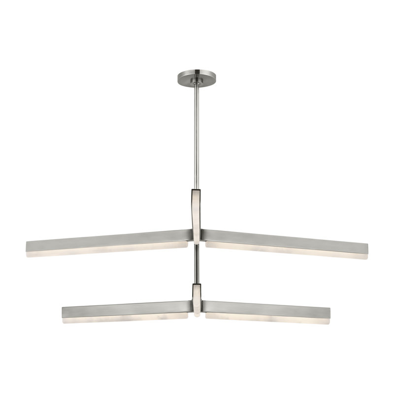 Linea LED Chandelier, Antique Nickel