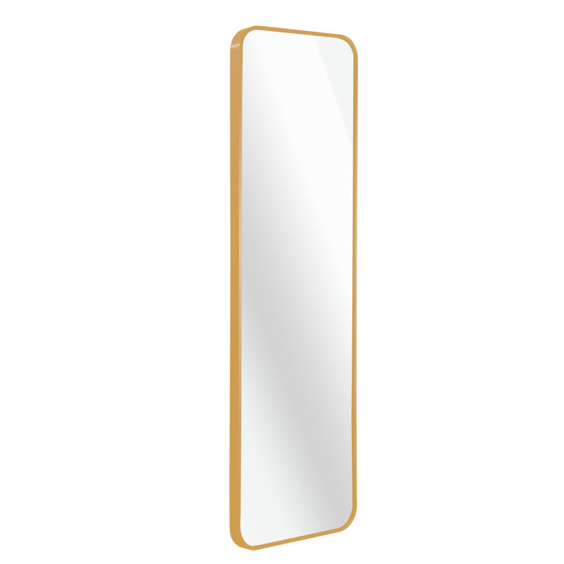 Miroir mural de salle de bain Malpress, Doré, 47" x 14", Rectangulaire