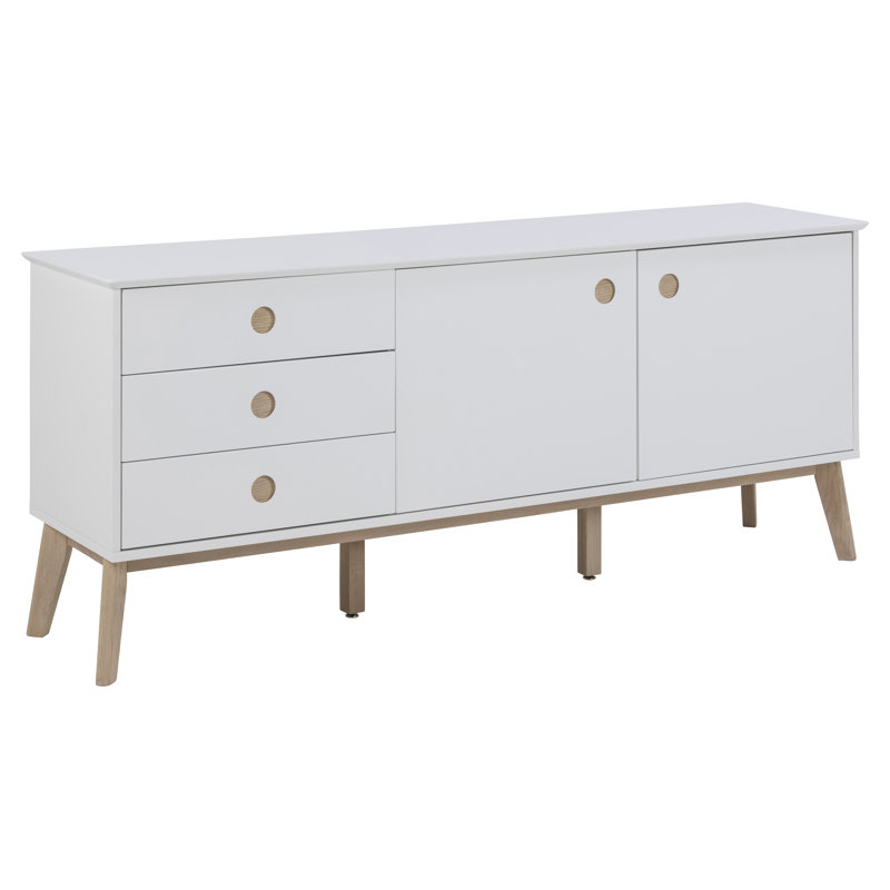 Powell Sideboard, White/Beige