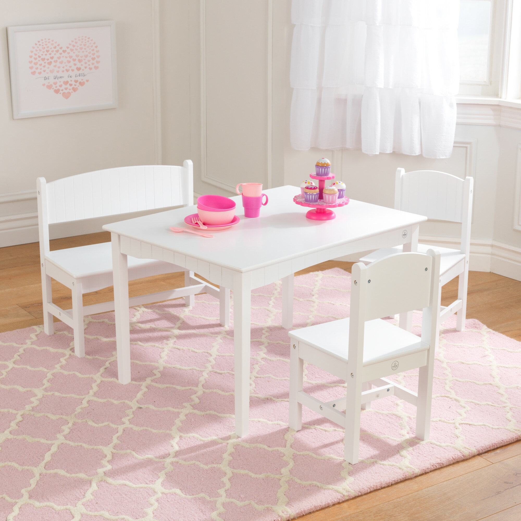 Nantucket kids 4 piece table on sale and chair set