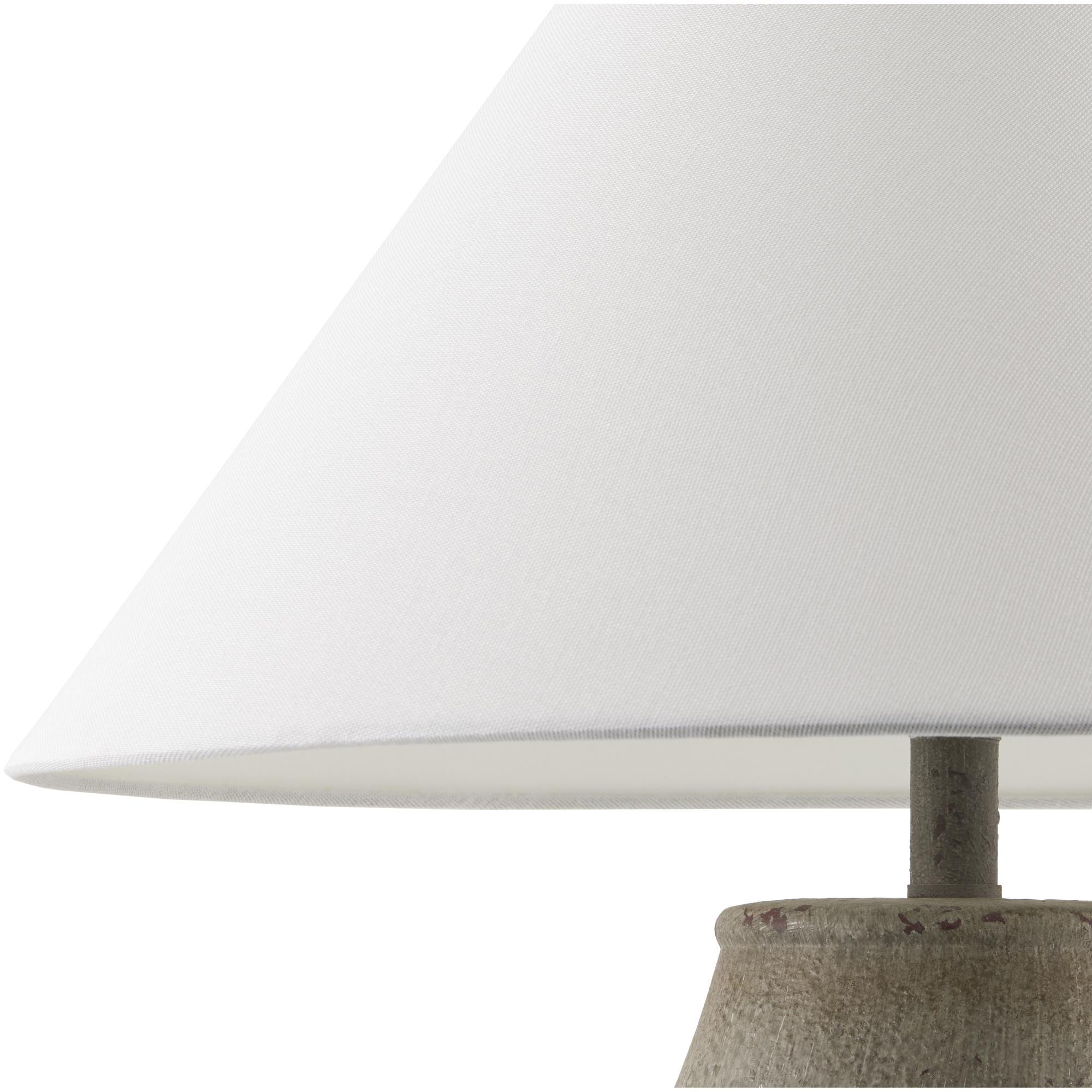 Batavia Ceramic Table Lamp, Gray, White