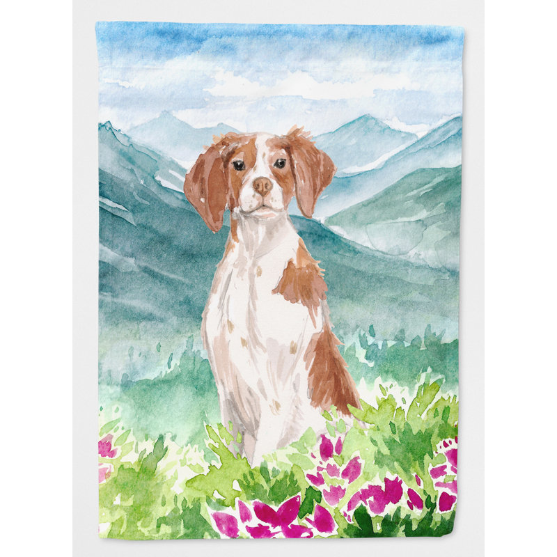 Yorkshire terrier yorkie à 2 côtés en polyester 15 x 11,5 po mountain fleurs drapeau de jardin