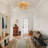 Boho Flush Mount Ceiling Light Fixture, Woven Rattan Chandelier With 360° Light Effect For Hallway, Bedroom, Kitchen, Living Room, Farmhouse Decor