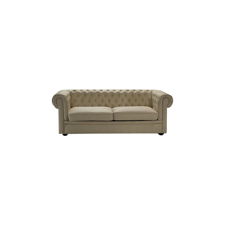 Genuine Leather Sofa, Beige
