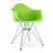 Modholic Eiffel Armchair With Steel Legs, Blue-2101798199-2118000265