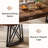 63‘’ Rectangular Dining Table, Farmhouse Kitchen Table With Sturdy Metal Legs