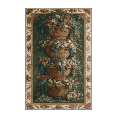 Machine Washable French Brown Area Rug