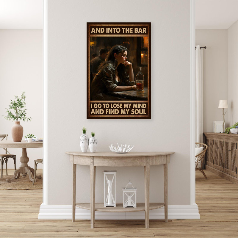 «And Into The Bar I Go On», impression sur toile, H 36 po x l 24 po x P 1,25 po