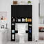 Armoire de rangement au-dessus de la toilette avec 3 portes de grange-979002784