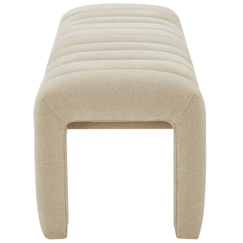 Bellisima Upholstered Bench, Tan Boucle 