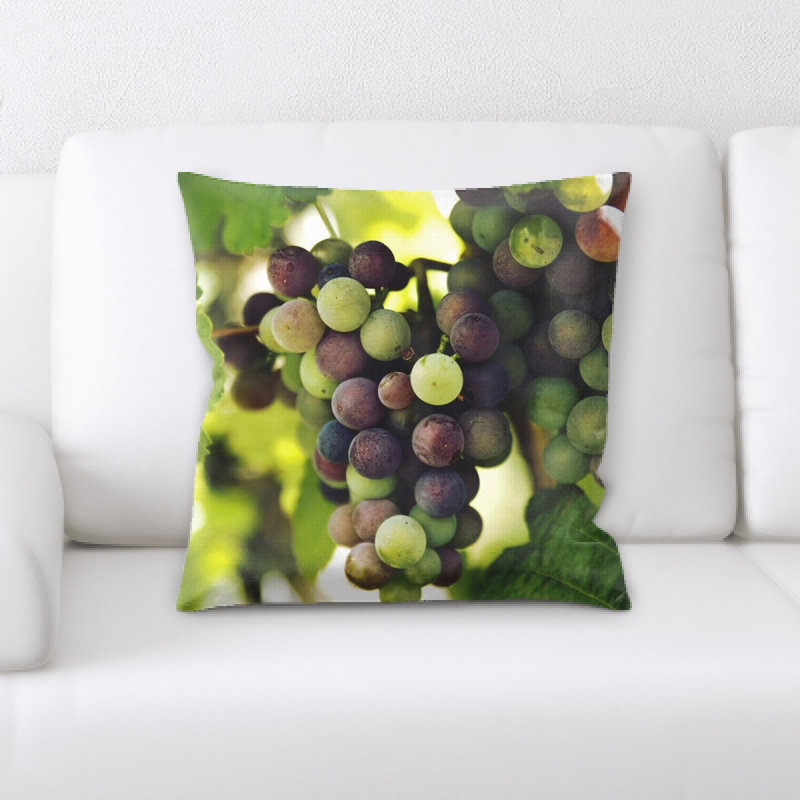 Coussin décoratif raisins
