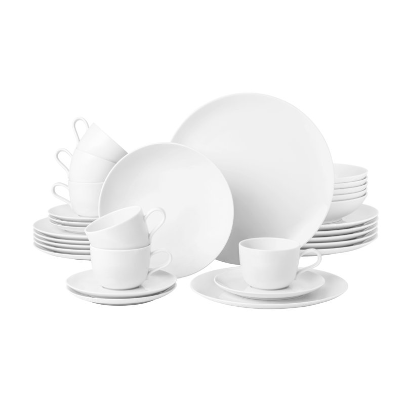 30 Piece Dinnerware Set, Service for 6