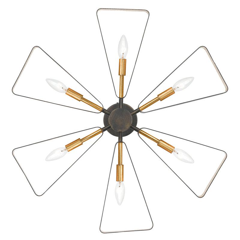 Culp 6 - Light Dimmable Sputnik Sphere Chandelier, 47" H x 27.5" W x 27.5" D
