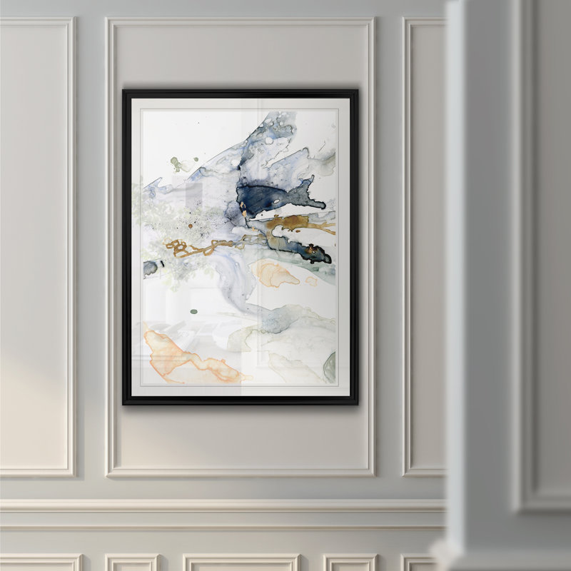 Organique entrelacé II - reproduction d'art sur toile, H 22,5 po x l 30,5 po, Impression encadrée, Noir