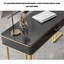 Bureau de luxe léger avec bureau en pierre frittée-113914986-113914985