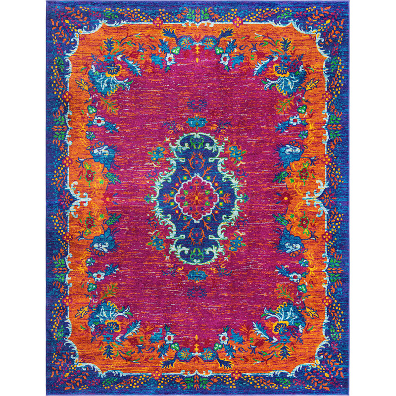 Floral Indoor Rug, Rectangle 7'10" x 10'